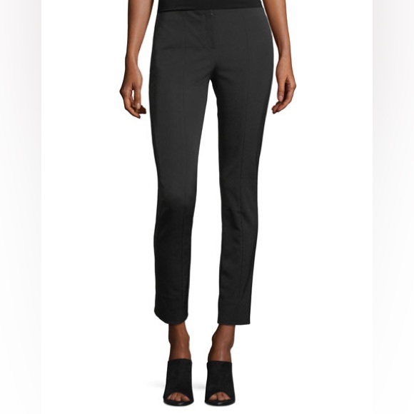 Theory Clean Cigarette Modern Ski Stretch Nylon Ankle Pants size 2 Black NWT - Picture 2 of 10